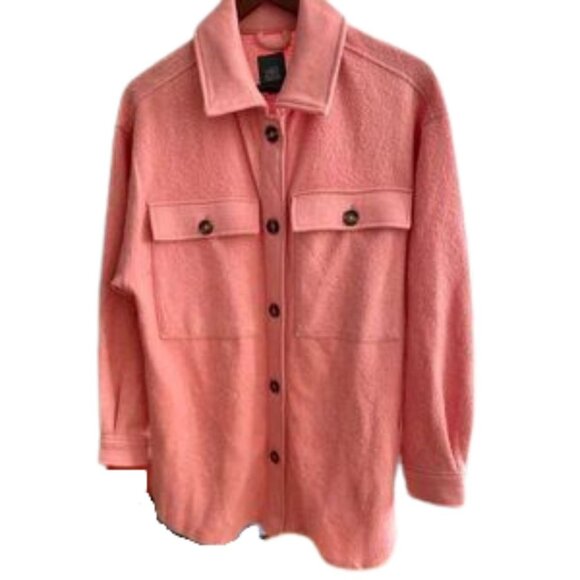 Wild Fable Cozy Oversized Shacket in Pink Women's Size Large - Picture 2 of 6